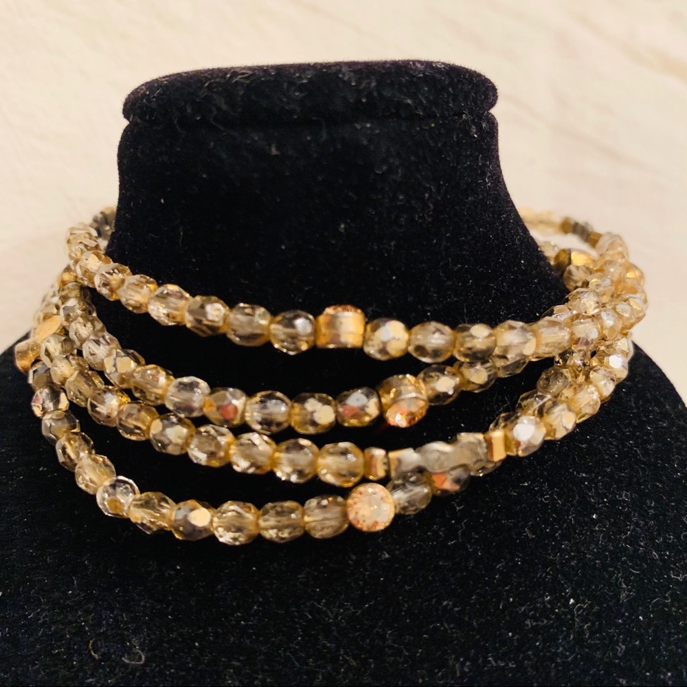 Seasonal Whispers Goldshade Swarovski bracelet. Looks so pretty on the arm. - Picture 3 of 4